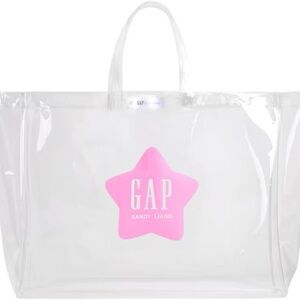 Sandy Liang Clear Tote with Pink Star GAP Logo